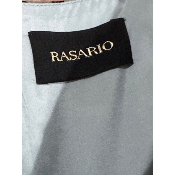 RASARIO Polka-Dot Silk Organza Off-The-Shoulder Midi Dress IT 44 - Picture 12 of 14